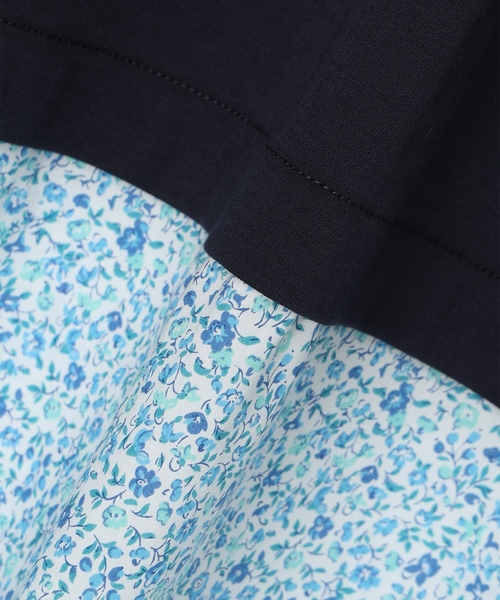 Petit Honfleur(プチオンフルール)の「【Liberty】リバティレイヤード風プルオーバー【オーガニックコットンブレンド・UVカット・接触冷感】(Tシャツ/カットソー・レディース・ネイビー/グレー・M/L)」の20枚目の写真