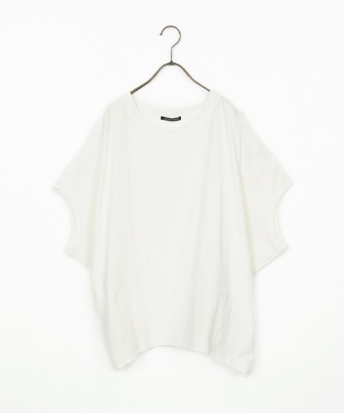 mizuiroind（ミズイロインド）の「[mizuiro ind/ミズイロインド] コクーンワイド プルオーバーTシャツ（Tシャツ/カットソー・レディース・オフホワイト/ブラック・F）」の7枚目の写真