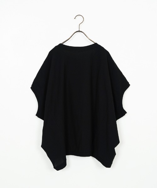 mizuiroind（ミズイロインド）の「[mizuiro ind/ミズイロインド] コクーンワイド プルオーバーTシャツ（Tシャツ/カットソー・レディース・オフホワイト/ブラック・F）」の8枚目の写真