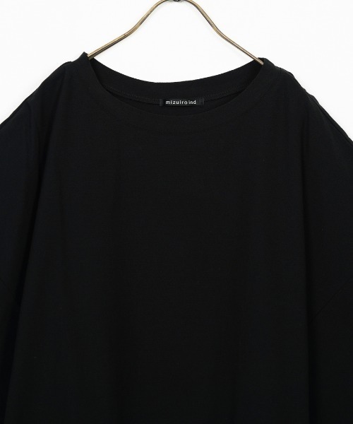 mizuiroind（ミズイロインド）の「[mizuiro ind/ミズイロインド] コクーンワイド プルオーバーTシャツ（Tシャツ/カットソー・レディース・オフホワイト/ブラック・F）」の9枚目の写真