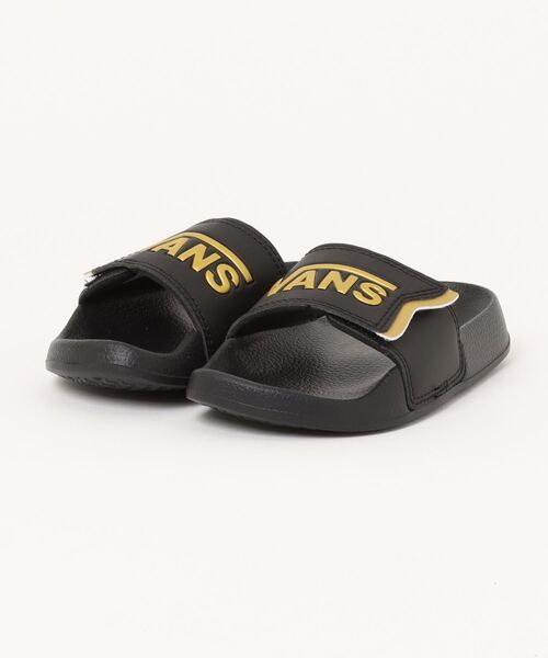 VANS(バンズ)の「VANS ヴァンズ 16-23 OVERS SS オーバーズSS V7590K BLACK/GOLD(サンダル・キッズ・ブラック・21/20/19/18/17/16/23.0cm/22.0cm)」の1枚目の写真