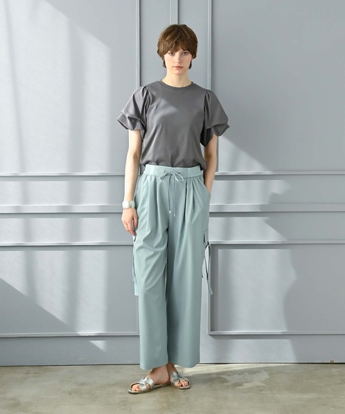 RAW FUDGE（ローファッジ）の「フライス×シルケットタックスリーブプルオーバー（Tシャツ/カットソー・レディース・オフホワイト/チャコールグレー/ブラック/レッド・M）」の7枚目の写真