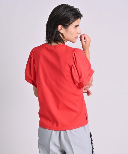 RAW FUDGE（ローファッジ）の「フライス×シルケットタックスリーブプルオーバー（Tシャツ/カットソー・レディース・オフホワイト/チャコールグレー/ブラック/レッド・M）」の20枚目の写真