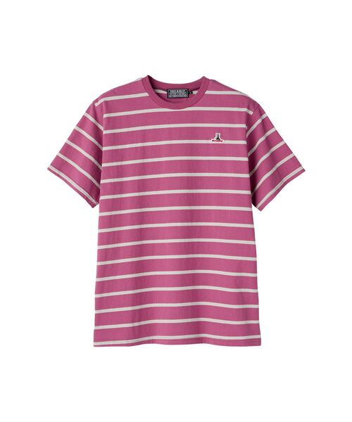 HYSTERIC GLAMOUR(ヒステリックグラマー)の「SPEAK NO EVILワッペン Tシャツ(Tシャツ/カットソー・メンズ・ピンク/チャコールグレー/ブルー・X-LARGE/LARGE/MEDIUM/SMALL)」の1枚目の写真