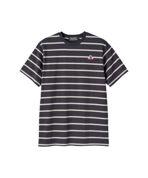 HYSTERIC GLAMOUR(ヒステリックグラマー)の「SPEAK NO EVILワッペン Tシャツ(Tシャツ/カットソー・メンズ・ピンク/チャコールグレー/ブルー・X-LARGE/LARGE/MEDIUM/SMALL)」の2枚目の写真