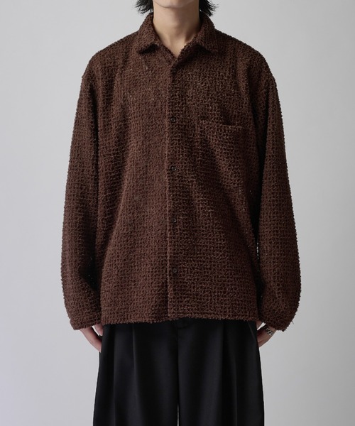 Lui's(ルイス)の「フェザーチュールワイドシャツ(シャツ/ブラウス・メンズ・ブラウン/ブラック・M/S)」の12枚目の写真
