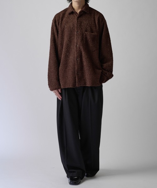 Lui's(ルイス)の「フェザーチュールワイドシャツ(シャツ/ブラウス・メンズ・ブラウン/ブラック・M/S)」の16枚目の写真