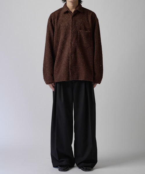 Lui's(ルイス)の「フェザーチュールワイドシャツ(シャツ/ブラウス・メンズ・ブラウン/ブラック・M/S)」の17枚目の写真