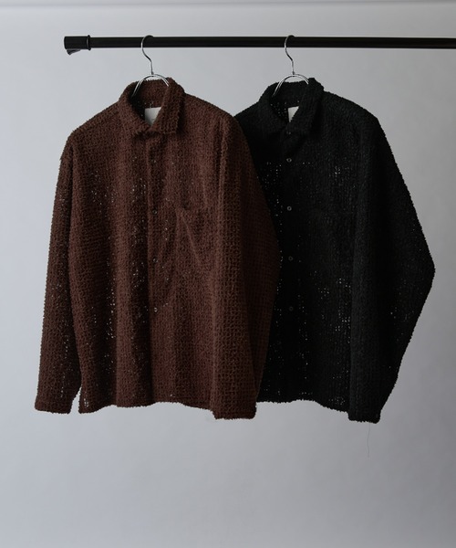 Lui's(ルイス)の「フェザーチュールワイドシャツ(シャツ/ブラウス・メンズ・ブラウン/ブラック・M/S)」の18枚目の写真