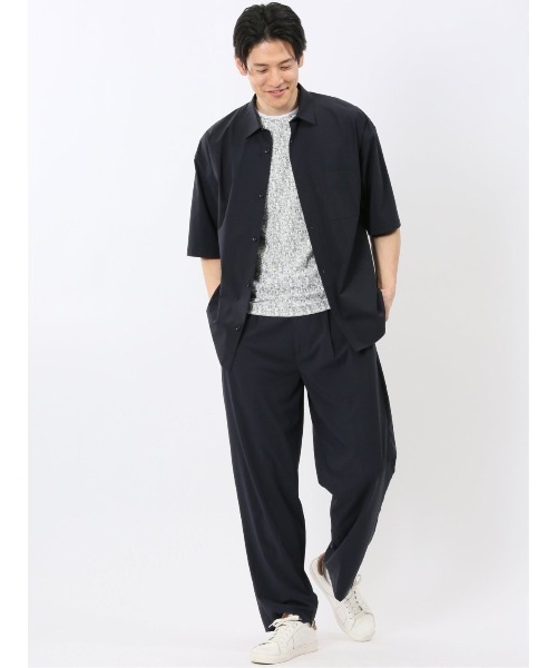 TAKA-Q(タカキュー)の「軽量 ストレッチ ナイロン混 半袖 シャツ セットアップ可能 メンズ(シャツ/ブラウス・メンズ・ネイビー/ブラウン・MEDIUM/LARGE/X-LARGE)」の10枚目の写真