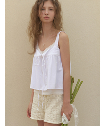 [2nd] Rati strap sleeveless blouse (white)