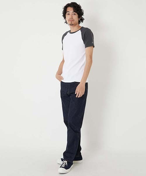HOLLYWOOD RANCH MARKET（ハリウッドランチマーケット）の「ストレッチフライス 2TONE ラグランショートスリーブTシャツ（その他トップス・メンズ・チャコール・XL/L/M/S）」の3枚目の写真