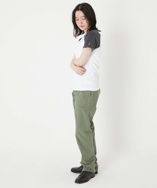 HOLLYWOOD RANCH MARKET（ハリウッドランチマーケット）の「ストレッチフライス 2TONE ラグランショートスリーブTシャツ（その他トップス・メンズ・チャコール・XL/L/M/S）」の8枚目の写真