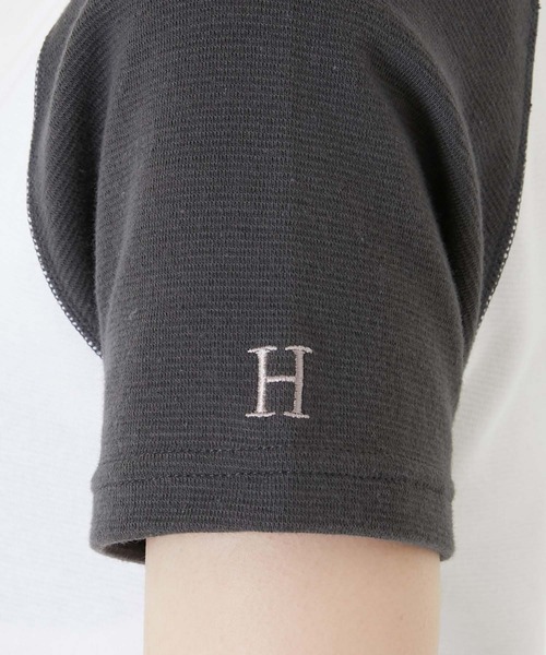 HOLLYWOOD RANCH MARKET（ハリウッドランチマーケット）の「ストレッチフライス 2TONE ラグランショートスリーブTシャツ（その他トップス・メンズ・チャコール・XL/L/M/S）」の13枚目の写真