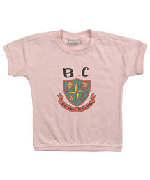 ビーチワッペン半袖Tシャツ-アプリコット