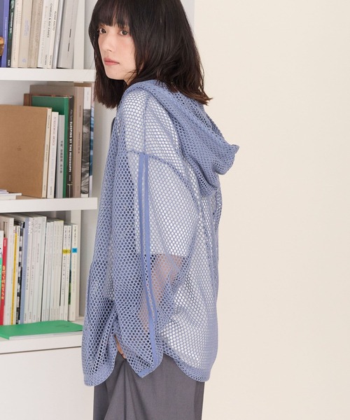 PBLIM（ページボーイリム）の「《UNISEX》メッシュフーディ（パーカー・レディース・ブラック/アイボリー/ブルー・FREE）」の10枚目の写真