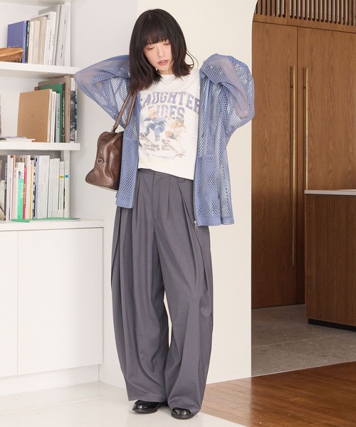 PBLIM（ページボーイリム）の「《UNISEX》メッシュフーディ（パーカー・レディース・ブラック/アイボリー/ブルー・FREE）」の12枚目の写真