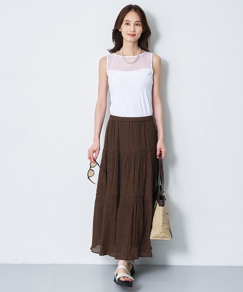 Reflect（リフレクト）の「【BASIC COTTON】シアータンクトップ（タンクトップ・レディース・ブラック/オフホワイト・00）」の4枚目の写真