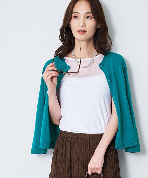 Reflect（リフレクト）の「【BASIC COTTON】シアータンクトップ（タンクトップ・レディース・ブラック/オフホワイト・00）」の6枚目の写真