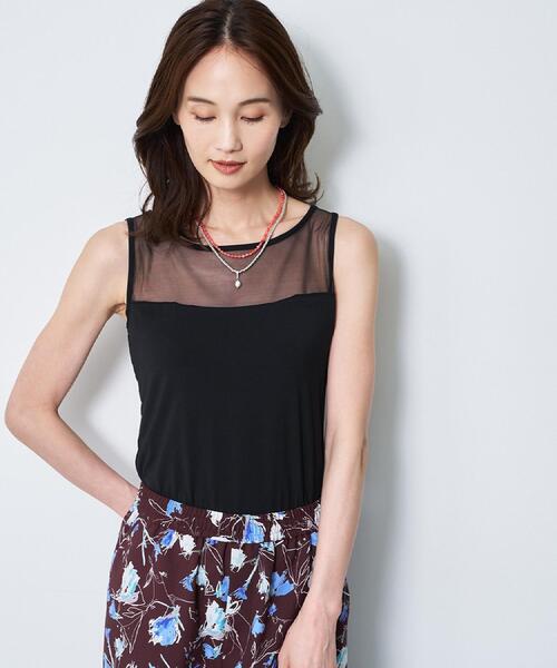 Reflect（リフレクト）の「【BASIC COTTON】シアータンクトップ（タンクトップ・レディース・ブラック/オフホワイト・00）」の8枚目の写真
