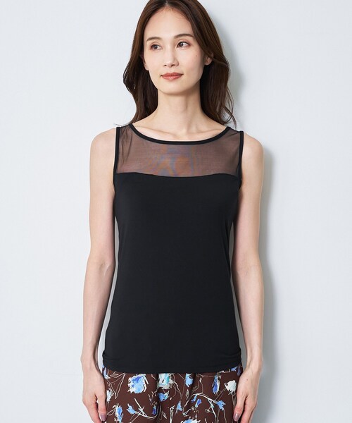 Reflect（リフレクト）の「【BASIC COTTON】シアータンクトップ（タンクトップ・レディース・ブラック/オフホワイト・00）」の14枚目の写真