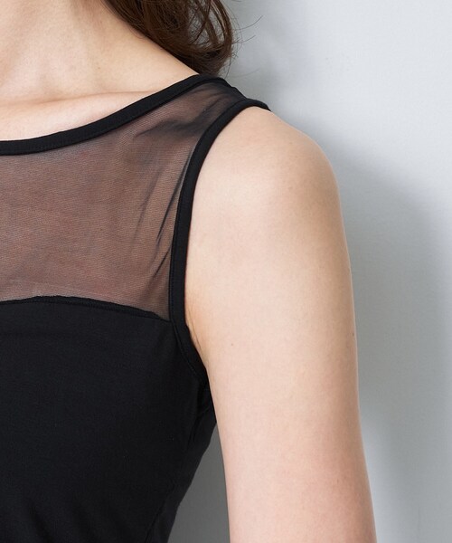 Reflect（リフレクト）の「【BASIC COTTON】シアータンクトップ（タンクトップ・レディース・ブラック/オフホワイト・00）」の18枚目の写真