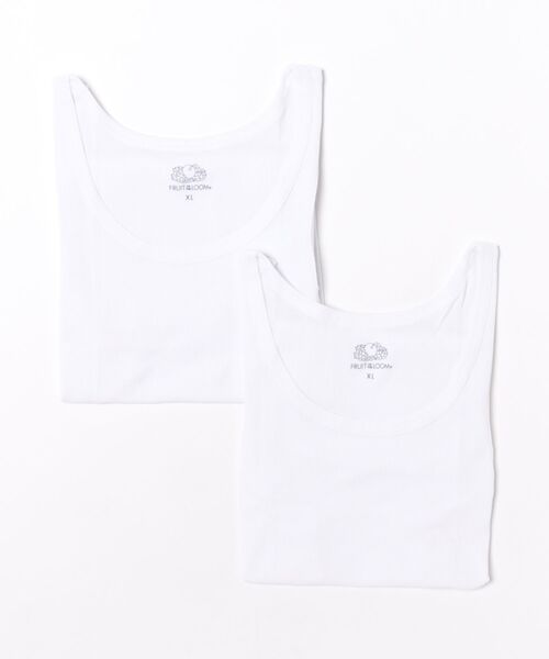 FRUIT OF THE LOOM(フルーツオブザルーム)の「FTL バリューパックC100タンク2P(タンクトップ・メンズ・ホワイト/ブラック・M/L/XL)」の2枚目の写真