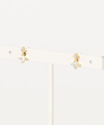 Gold2ストーンピアスSV925(OG)