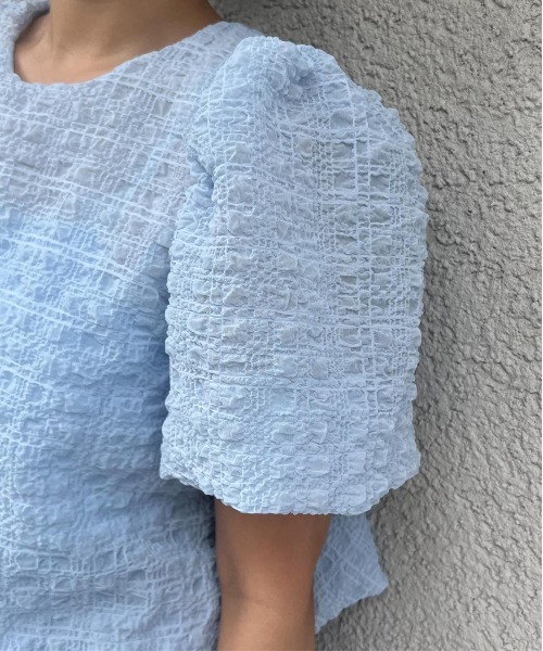 BLUE×PALANG（ブルーパラン）の「【ZOZO限定】BALLOON POP BLOUSE（シャツ/ブラウス・レディース・ミント/ライトブルー・FREE）」の6枚目の写真