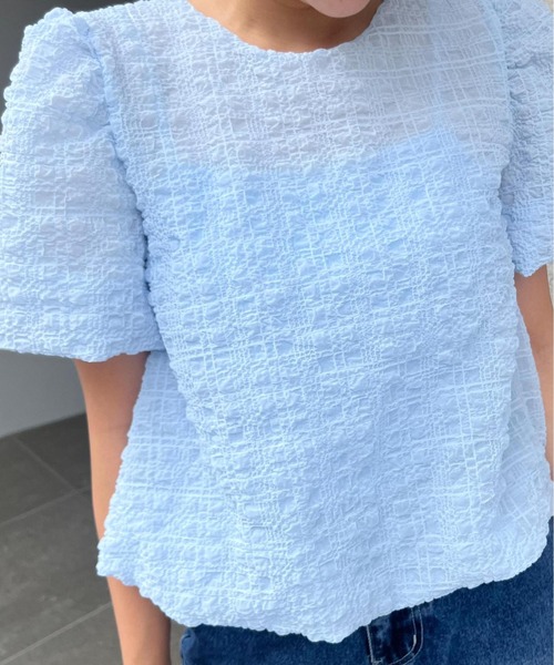 BLUE×PALANG（ブルーパラン）の「【ZOZO限定】BALLOON POP BLOUSE（シャツ/ブラウス・レディース・ミント/ライトブルー・FREE）」の4枚目の写真