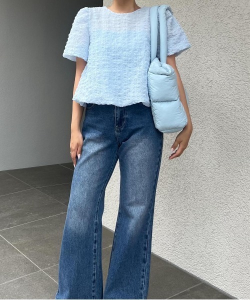 BLUE×PALANG（ブルーパラン）の「【ZOZO限定】BALLOON POP BLOUSE（シャツ/ブラウス・レディース・ミント/ライトブルー・FREE）」の7枚目の写真