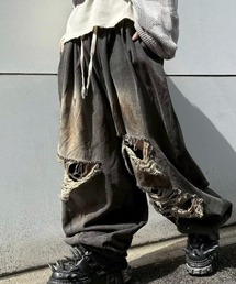 Never mind the XU（ネバーマインドザエックスユー）の「【Never mind the XU】balloon damage denim pants / 【ネバーマインド ザ エックスユー】バルーンダメージデニムパンツ（デニムパンツ）」
