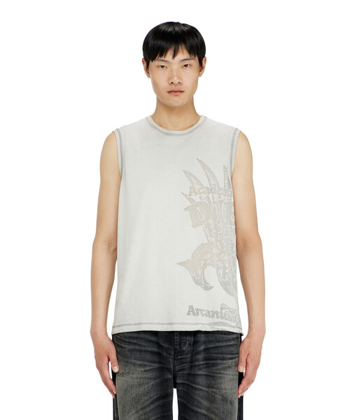 DIESEL（ディーゼル）の「メンズ スリーブレストップ T-RAWBISCO（Tシャツ/カットソー・メンズ・グレー系その他/ホワイト系その他・SMALL/MEDIUM/LARGE/X-SMALL/X-LARGE/XX-LARGE）」の8枚目の写真