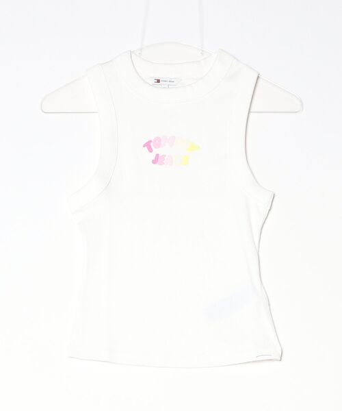 tommy jeans（トミー ジーンズ）の「TJW SLIM SH TJ BUBBLE TANK（Tシャツ/カットソー・レディース・ライトブルー/ホワイト・MEDIUM/SMALL/LARGE/X-SMALL）」の2枚目の写真
