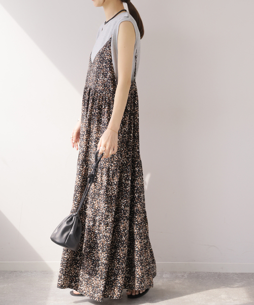 JOURNAL STANDARD relume(ジャーナルスタンダード レリューム)の「ミニレオパードプリントキャミワンピース(ワンピース・レディース・ブラック/ベージュ・FREE)」の5枚目の写真