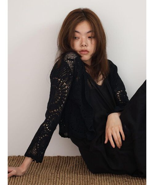 FIKA.(フィーカ)の「Crochet cotton knit cardigan(カーディガン/ボレロ・レディース・ホワイト系/ブラック・MEDIUM)」の21枚目の写真