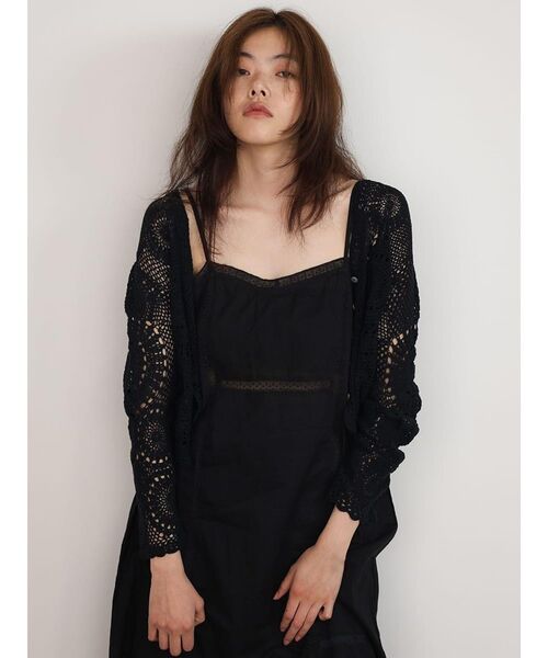 FIKA.(フィーカ)の「Crochet cotton knit cardigan(カーディガン/ボレロ・レディース・ホワイト系/ブラック・MEDIUM)」の15枚目の写真