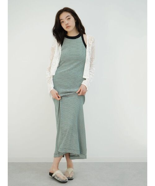 FIKA.(フィーカ)の「Crochet cotton knit cardigan(カーディガン/ボレロ・レディース・ホワイト系/ブラック・MEDIUM)」の3枚目の写真