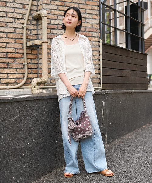FREAK'S STORE(フリークスストア)の「レースシャツ(シャツ/ブラウス・レディース・ブラック/オフホワイト/ブラウン・フリ-)」の4枚目の写真