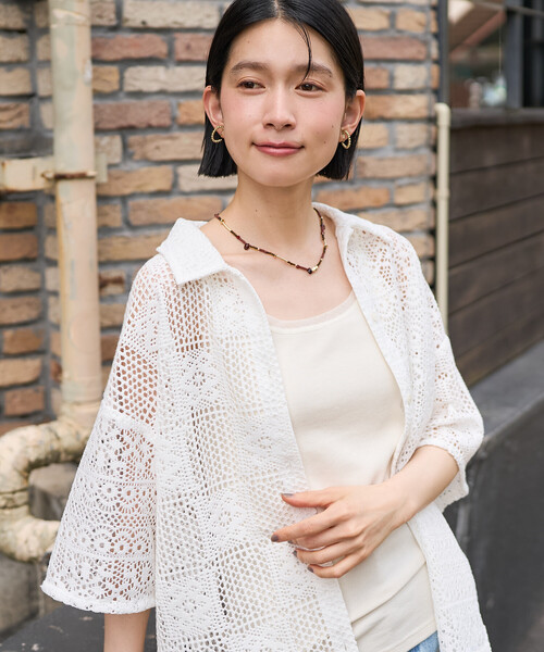 FREAK'S STORE(フリークスストア)の「レースシャツ(シャツ/ブラウス・レディース・ブラック/オフホワイト/ブラウン・フリ-)」の12枚目の写真