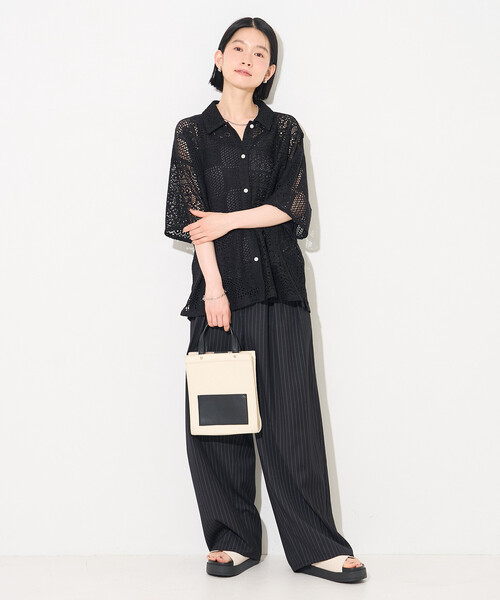 FREAK'S STORE(フリークスストア)の「レースシャツ(シャツ/ブラウス・レディース・ブラック/オフホワイト/ブラウン・フリ-)」の14枚目の写真