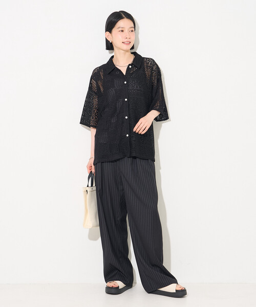 FREAK'S STORE(フリークスストア)の「レースシャツ(シャツ/ブラウス・レディース・ブラック/オフホワイト/ブラウン・フリ-)」の15枚目の写真