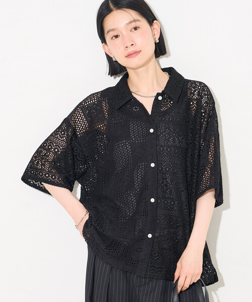 FREAK'S STORE(フリークスストア)の「レースシャツ(シャツ/ブラウス・レディース・ブラック/オフホワイト/ブラウン・フリ-)」の18枚目の写真