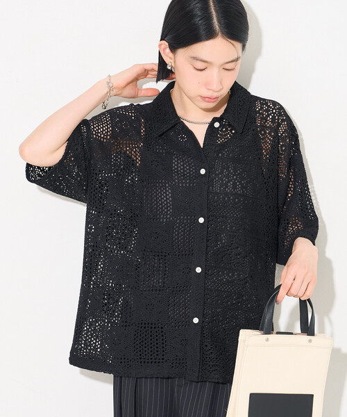 FREAK'S STORE(フリークスストア)の「レースシャツ(シャツ/ブラウス・レディース・ブラック/オフホワイト/ブラウン・フリ-)」の19枚目の写真