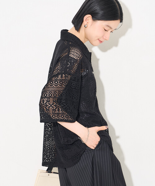FREAK'S STORE(フリークスストア)の「レースシャツ(シャツ/ブラウス・レディース・ブラック/オフホワイト/ブラウン・フリ-)」の21枚目の写真