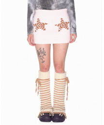 Knit band skirt & shorts_pink