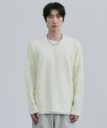 BER DE NOIR（ベールドノワール）の「シアラインロングスリーブ（レモンイエロー）（Tシャツ/カットソー）」