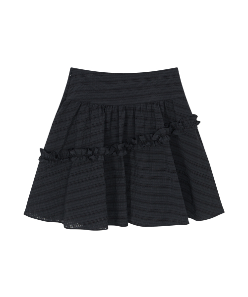 ASON(アズオン)の「BERRY FRILL SKIRT / CHARCOAL(スカート・レディース・その他・FREE)」の3枚目の写真