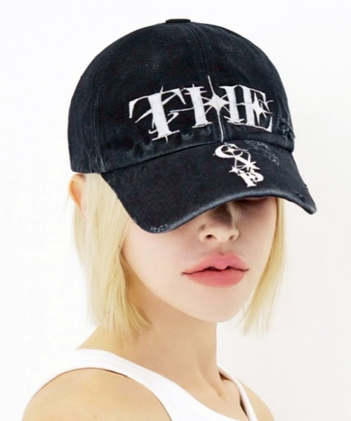 E RIN AI E(オリンアイ)の「【E RIN AI E】THE CAP BALL CAP / 【オリンアイ】刺しゅうロゴキャップ(キャップ・メンズ・ブラック・ONE SIZE)」の1枚目の写真