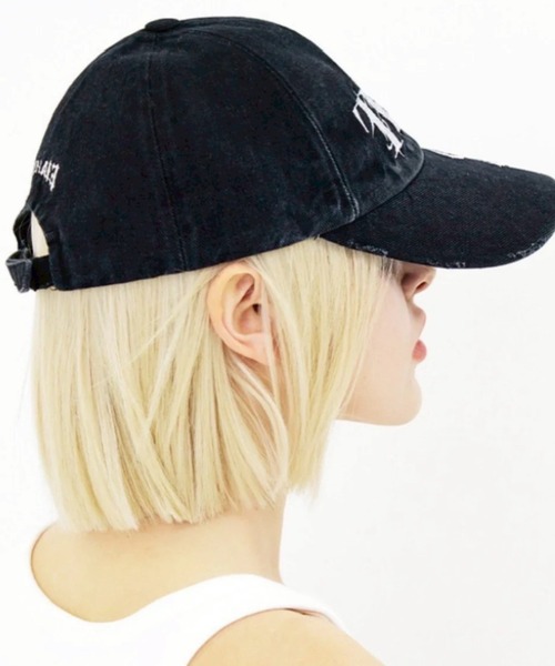 E RIN AI E(オリンアイ)の「【E RIN AI E】THE CAP BALL CAP / 【オリンアイ】刺しゅうロゴキャップ(キャップ・メンズ・ブラック・ONE SIZE)」の3枚目の写真